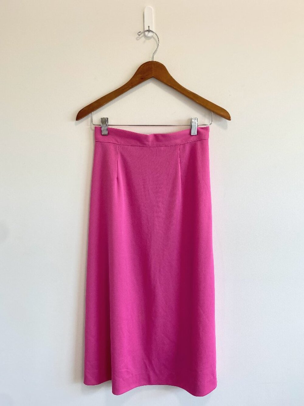 Vintage Pink Midi Skirt / 60s / Made in Canada
